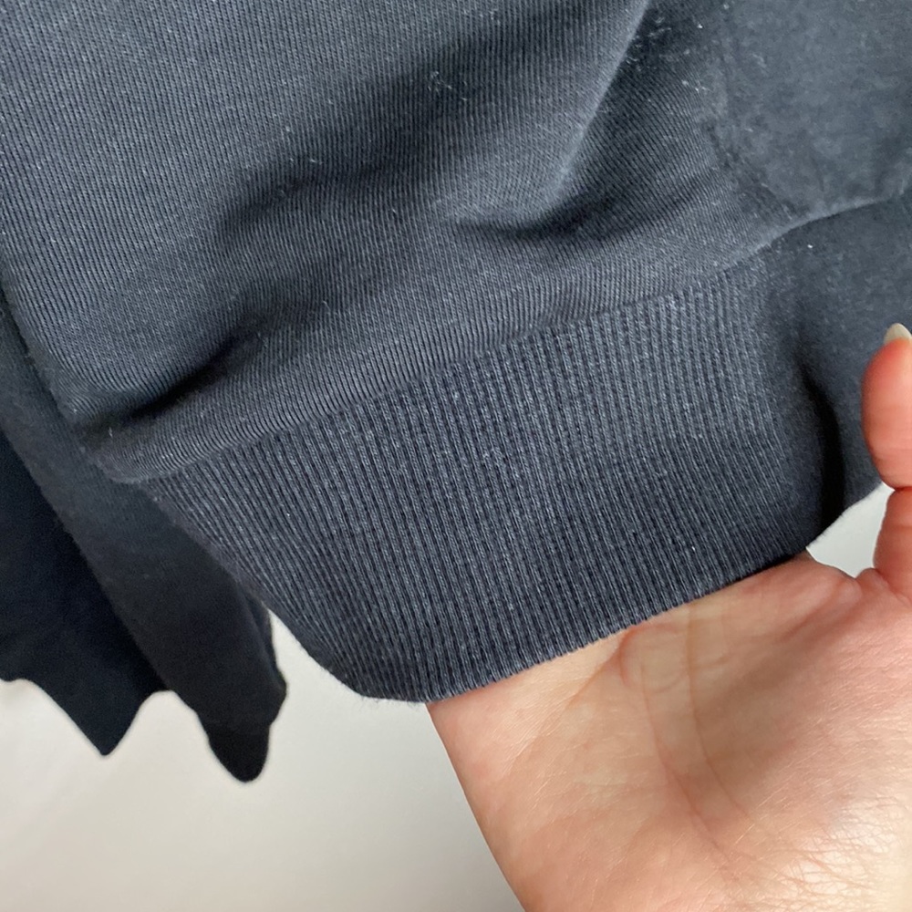 Zara Ruffled bib collar black sweatshirt with a front bow tie size M - Picture 8 of 13